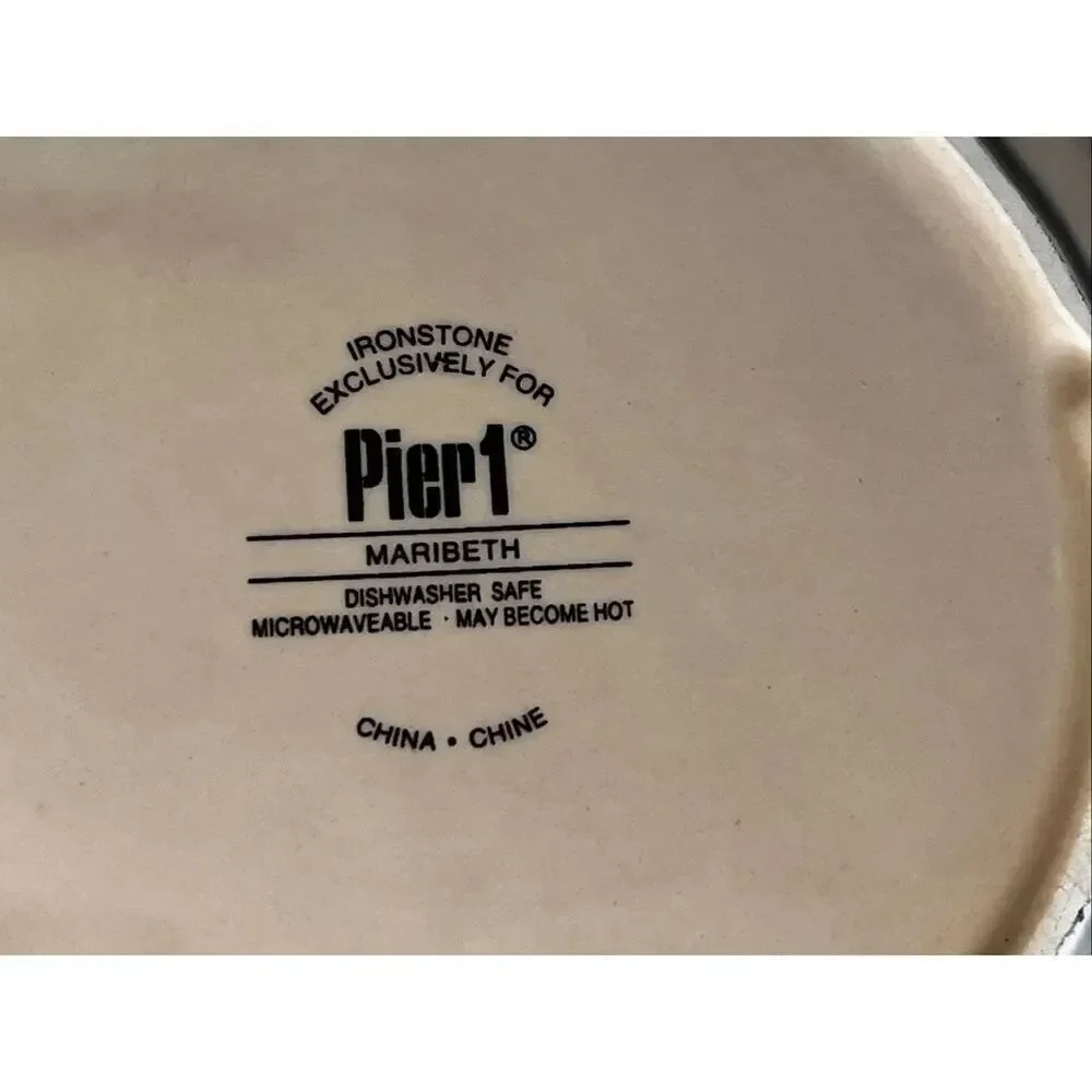 SET OF 2 PIER 1 IMPORTS MARIBETH SALAD PLATE FLORAL Retired